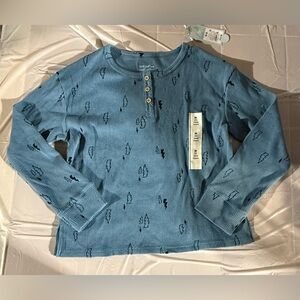 Boys Cat & Jack Thermal Long Sleeve Top Shirt NEW